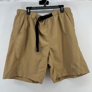 The North Face Mens XL Tan Khaki Belted Hiking Shorts Mesh Liner
